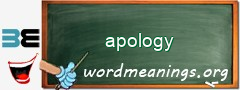 WordMeaning blackboard for apology